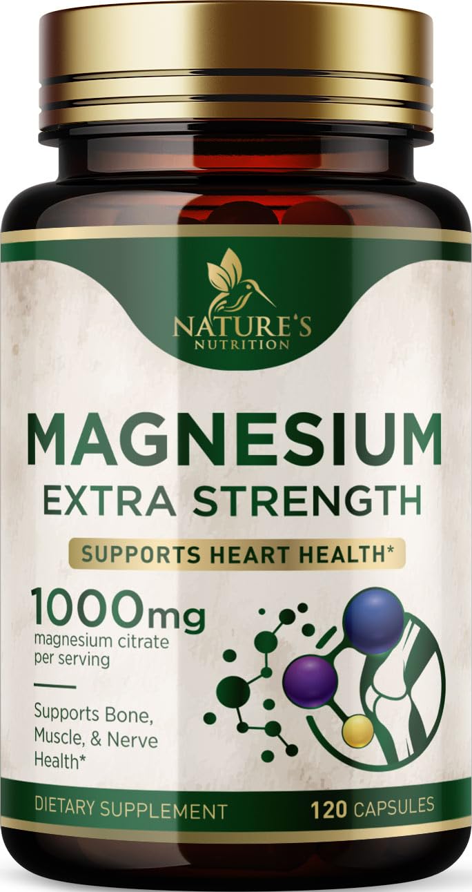 Magnesium Mineral Supplement 1000 mg – High Potency Citrate (120 Capsules)