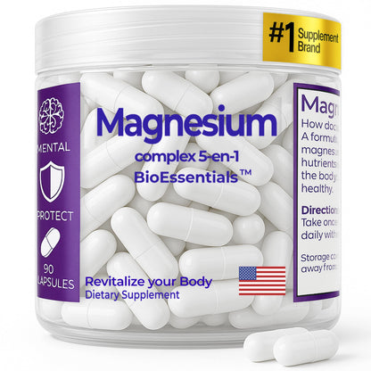 Magnesium 5-in-1 Complex 1950mg – Sleep, Stress & Energy Support