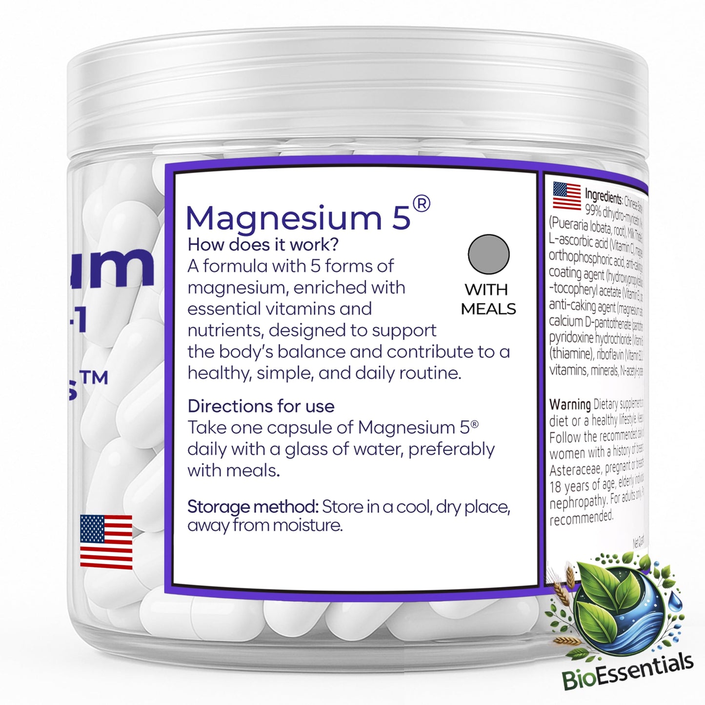 Magnesium 5-in-1 Complex 1950mg – Sleep, Stress & Energy Support