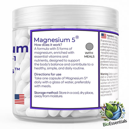 Magnesium 5-in-1 Complex 1950mg – Sleep, Stress & Energy Support