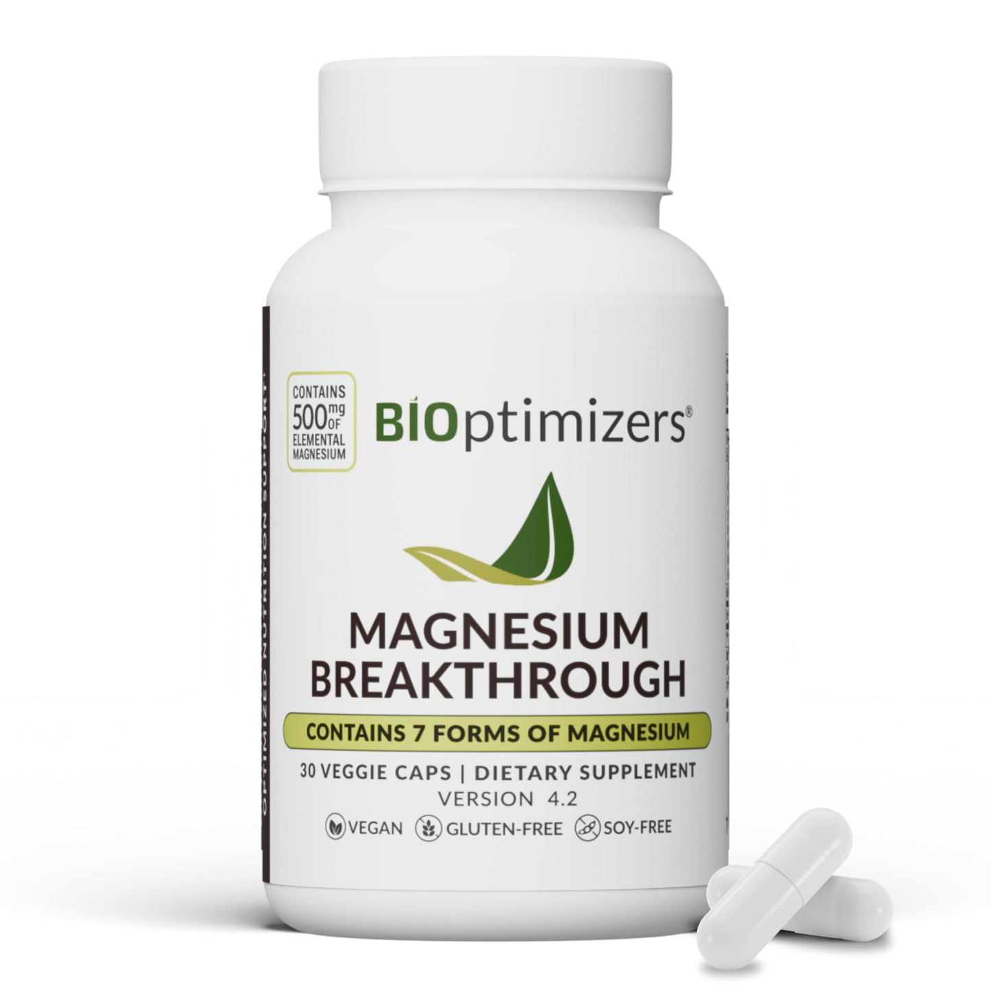 BIOptimizers Magnesium Breakthrough Complex – 7 Mg Forms for Sleep & Focus | 30 Capsules