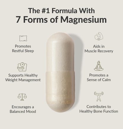 BIOptimizers Magnesium Breakthrough Complex – 7 Mg Forms for Sleep & Focus | 30 Capsules