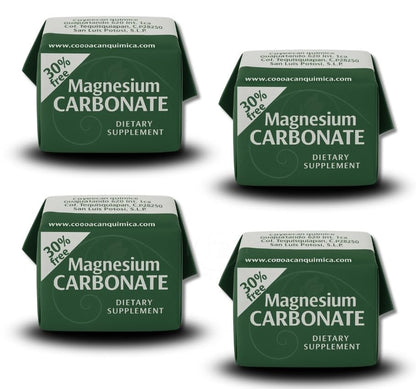 Magnesium Carbonate – 7g x 4 Cubes Pack – Pure Magnesium Carbonate – Food Grade – Non-GMO, Gluten-Free, Vegan – Made in Mexico