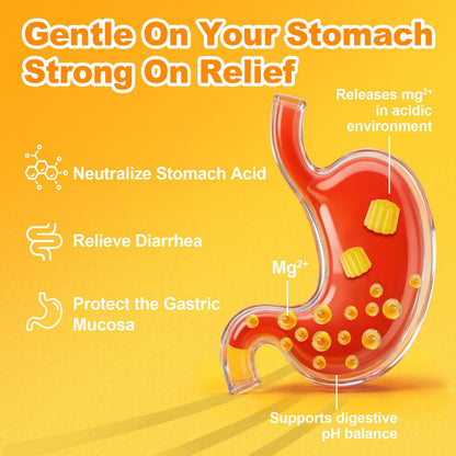 Magnesium Carbonate Gummies 500mg - High Absorption Magnesium Supplement for Digestive & Muscle Support | Sugar Free, Vegan, Pineapple, 60 Count