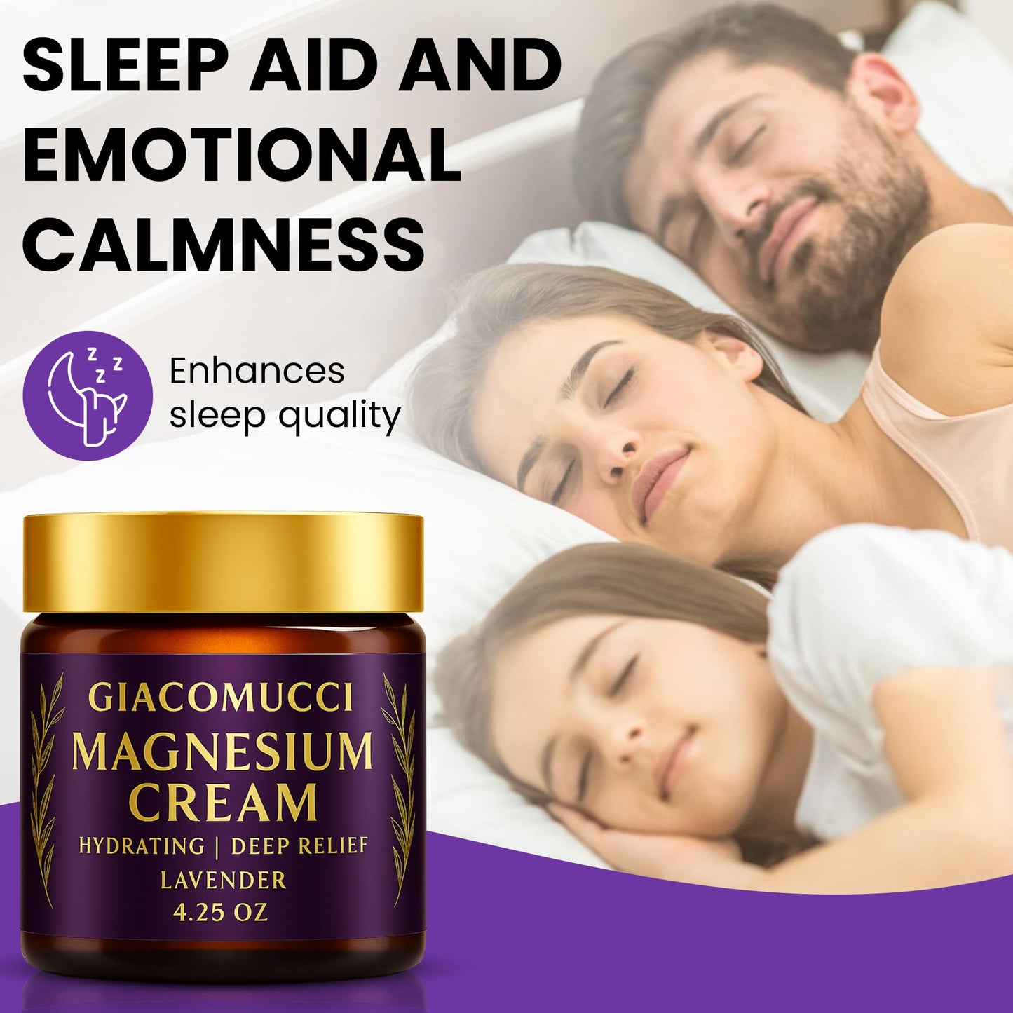 Magnesium Cream for Nighttime Relief - Magnesium Chloride Body Balm - Sleep Support