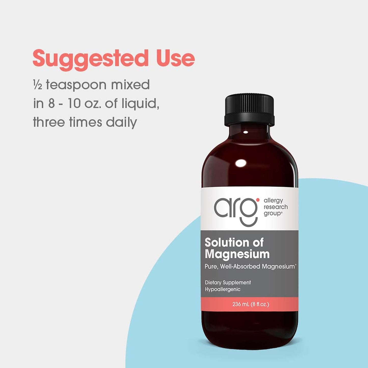 Allergy Research Group Magnesium Chloride Liquid - 66.5 mg, 8 oz, GI Tract Support