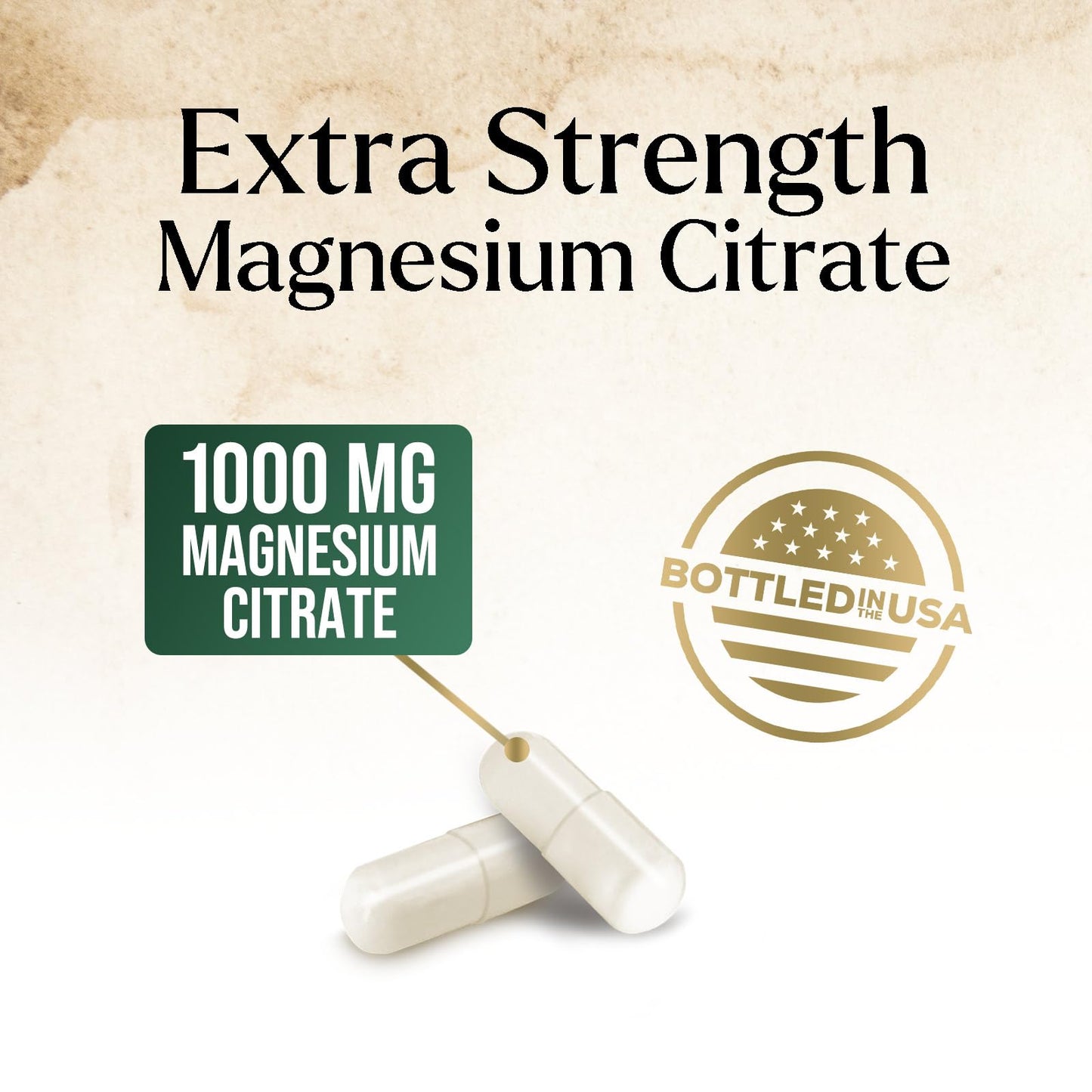 Magnesium Citrate 1000mg – High Absorption Magnesium Supplement (180 Capsules) – Non-GMO