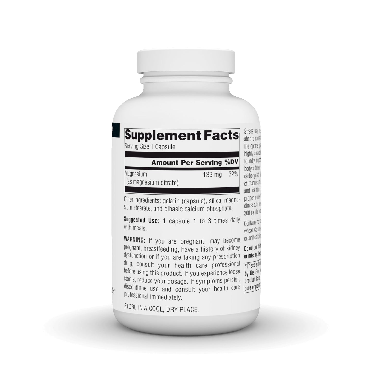Source Naturals Magnesium Citrate 133 mg – 180 Capsules | Supports Bone & Heart Health