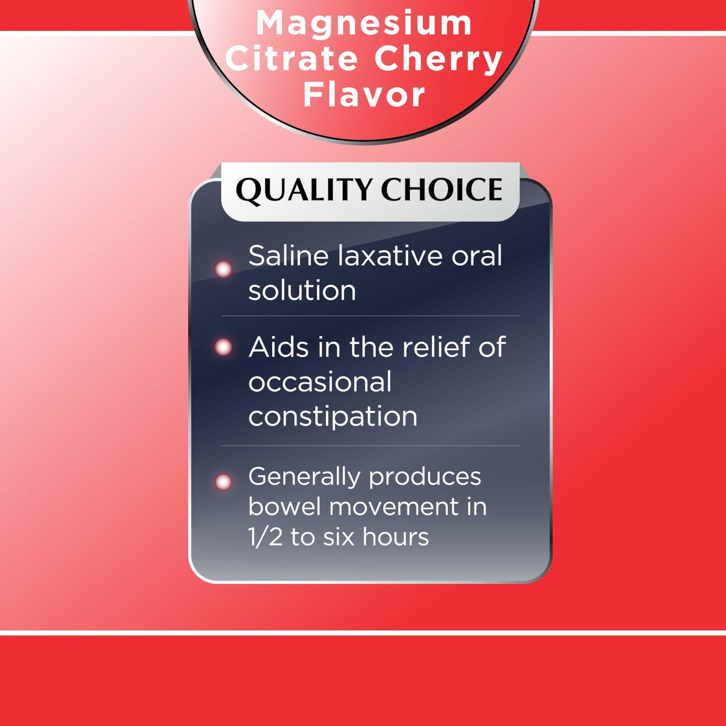 Quality Choice Magnesium Citrate 10oz Cherry – Saline Laxative