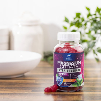 Magnesium Citrate Gummies – High-Absorption for Adults & Kids (60 Gummies)