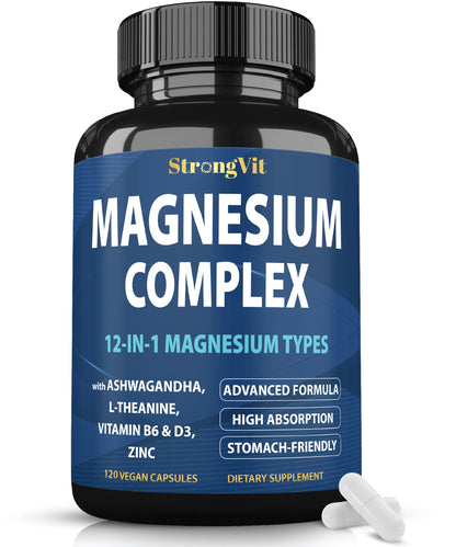 Magnesium Complex 12-in-1 1000mg | Sleep & Stress Support | USA (120 Capsules)
