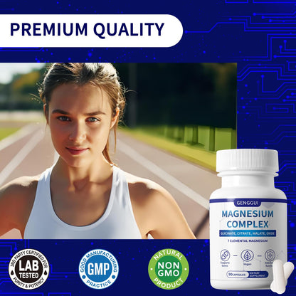 Magnesium Complex 1000mg – 8 Forms (Glycinate, Citrate, Malate) – Vegan, Non-GMO