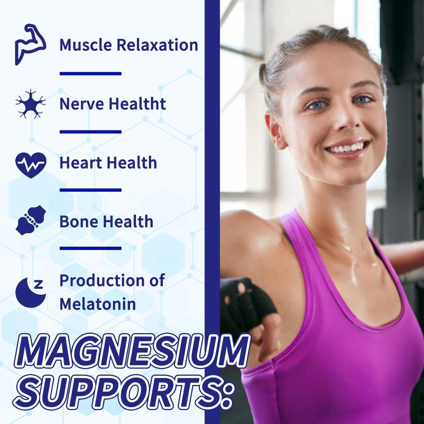 Magnesium Complex 1000mg – 8 Forms (Glycinate, Citrate, Malate) – Vegan, Non-GMO