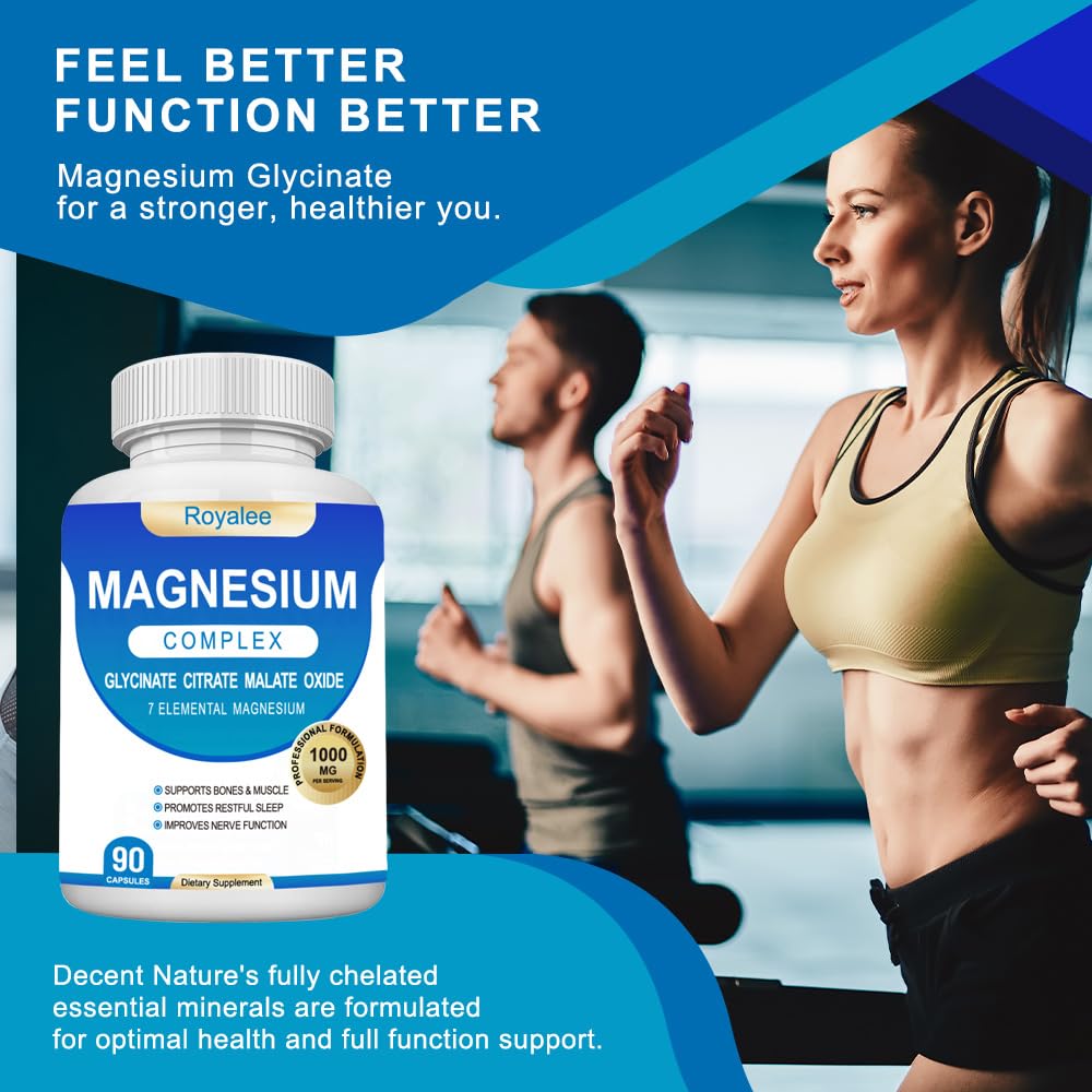 Magnesium Complex 1000mg – 7 Forms for Relaxation, Muscle & Bone Support | 90 Capsules
