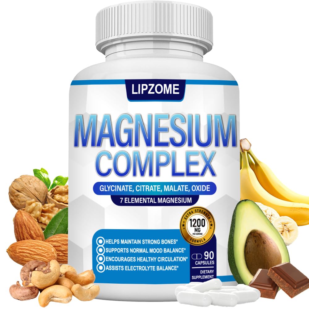 Magnesium Complex 1200mg – 8-in-1 High-Absorption Magnesium (90 Caps) – Non-GMO