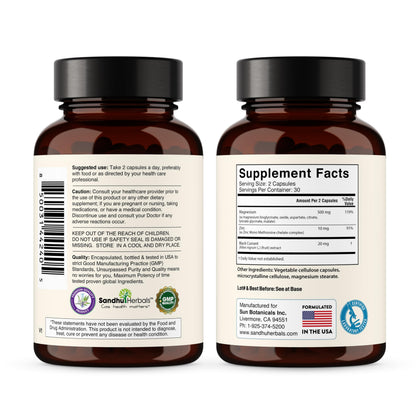 Magnesium Complex 500mg 6-in-1 with Zinc | Sleep & Muscle Health | 60 Capsules