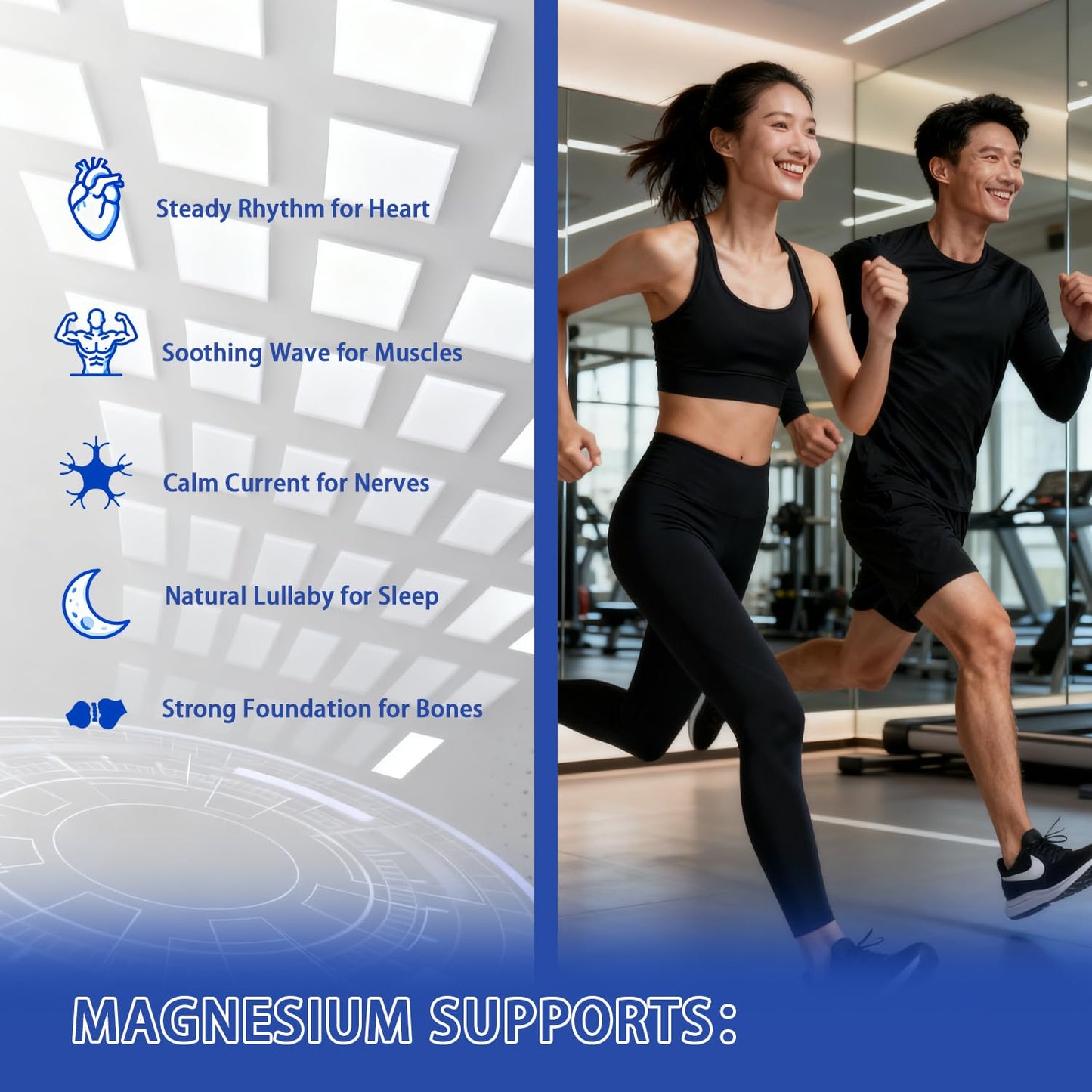 Magnesium Complex 7-Elemental – 1000mg Glycinate, Citrate & Malate | 90 Vegan Capsules