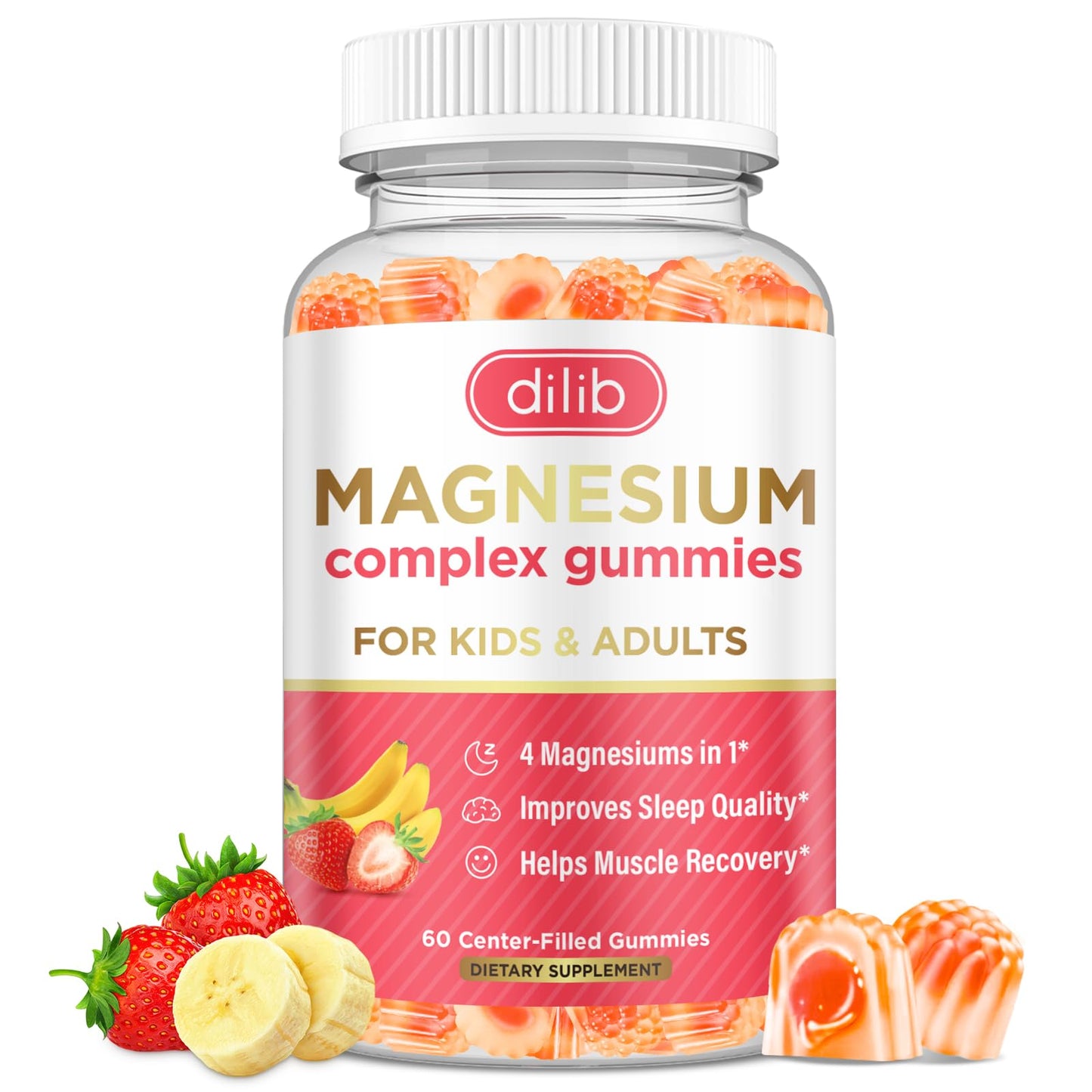 Magnesium Complex Gummies for Kids & Adults – Calm, Sleep & Mood Support, 60 Gummies