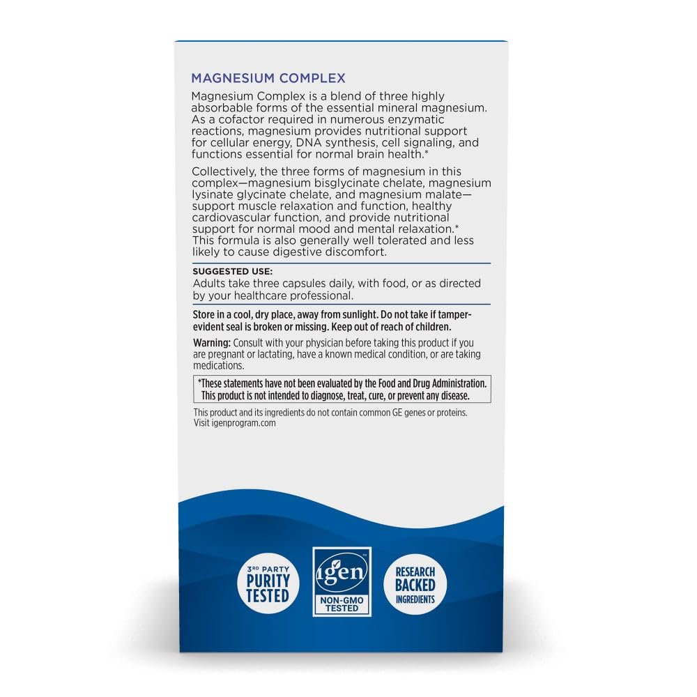 Nordic Naturals Magnesium Complex - 90 Capsules | 225 mg Magnesium, 1.9 mg Iron | Vegan & Non-GMO