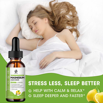 Magnesium Complex Liquid Drops – Glycinate, Oxide, Taurate & Citrate, Lemon 2 fl oz
