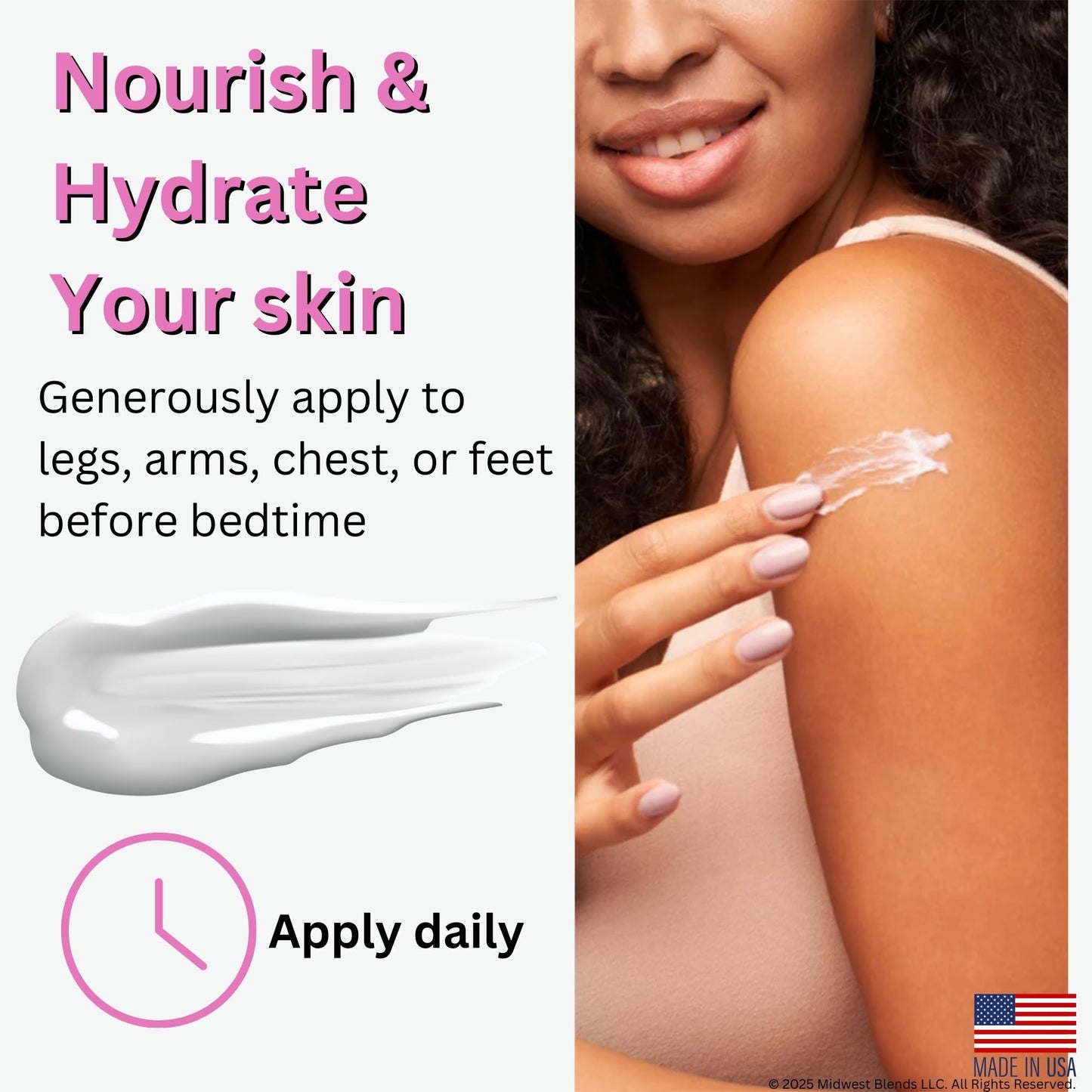 Magnesium Cream with Hibiscus Scent – Sleep & Muscle Relief, 4 oz, USA Made