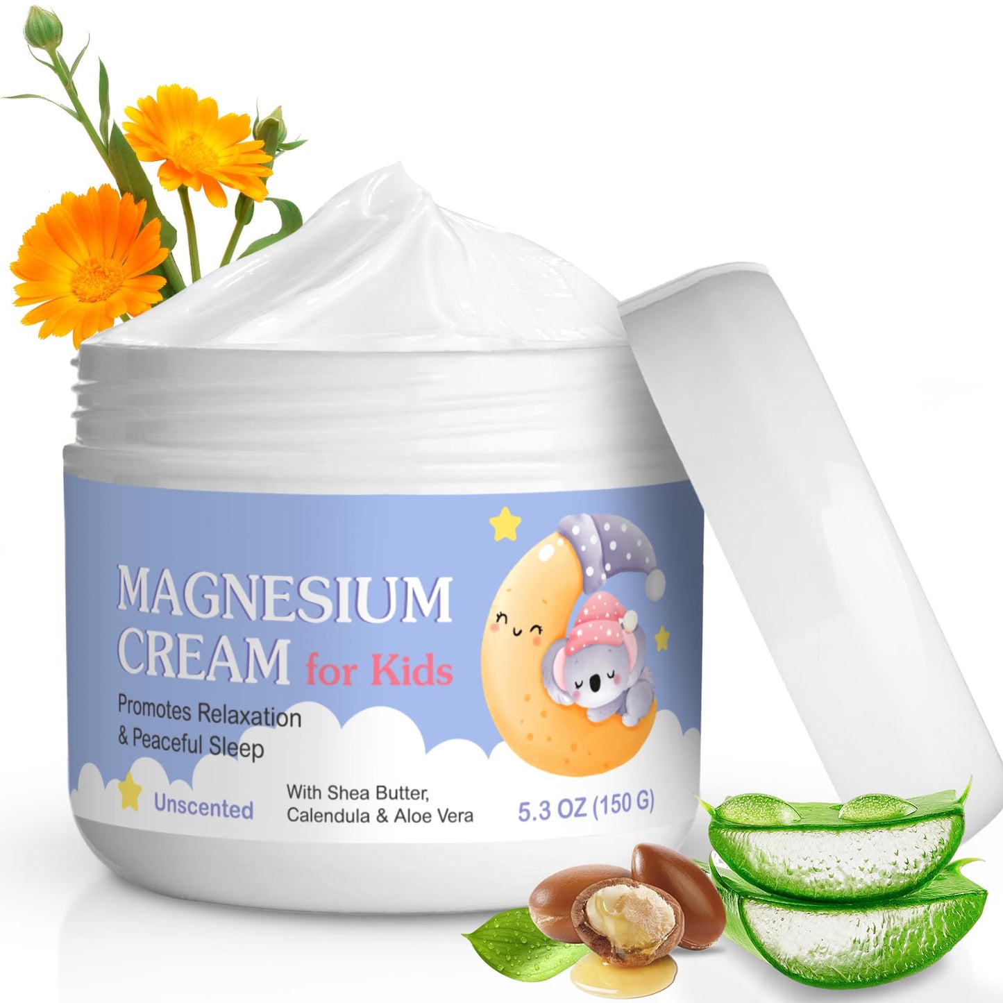 Magnesium Cream for Kids - 5.3 oz Magnesium Lotion for Sleep
