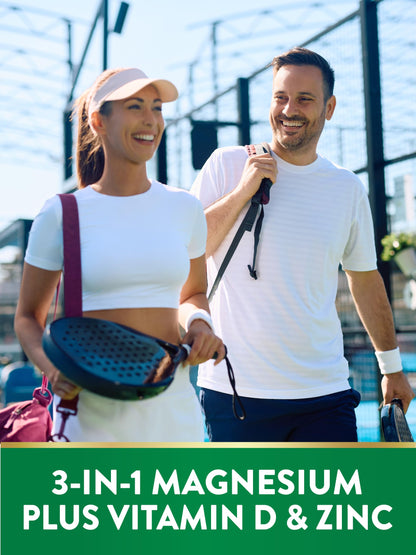 Nature's Truth Triple Magnesium Complex - 60 Capsules | Glycinate, Citrate & Malate + D3 & Zinc
