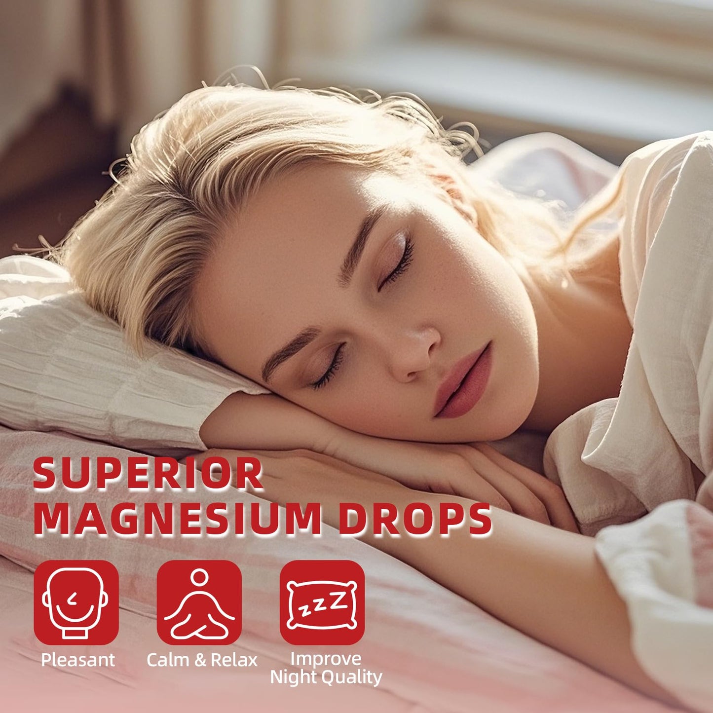 (3 Pack) Magnesium Glycinate Liquid Drops - High Absorption, Strawberry Flavor