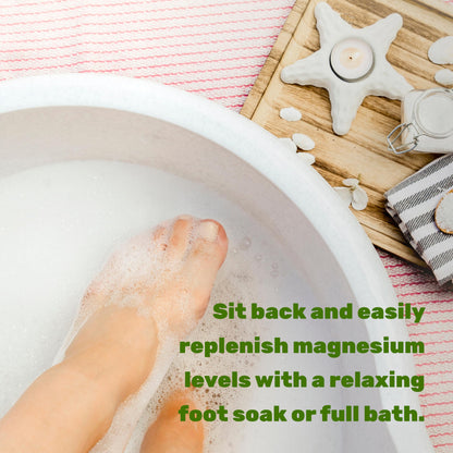 Pure Magnesium Flakes Bath Soaks 10 lbs — High-Absorption Magnesium Chloride