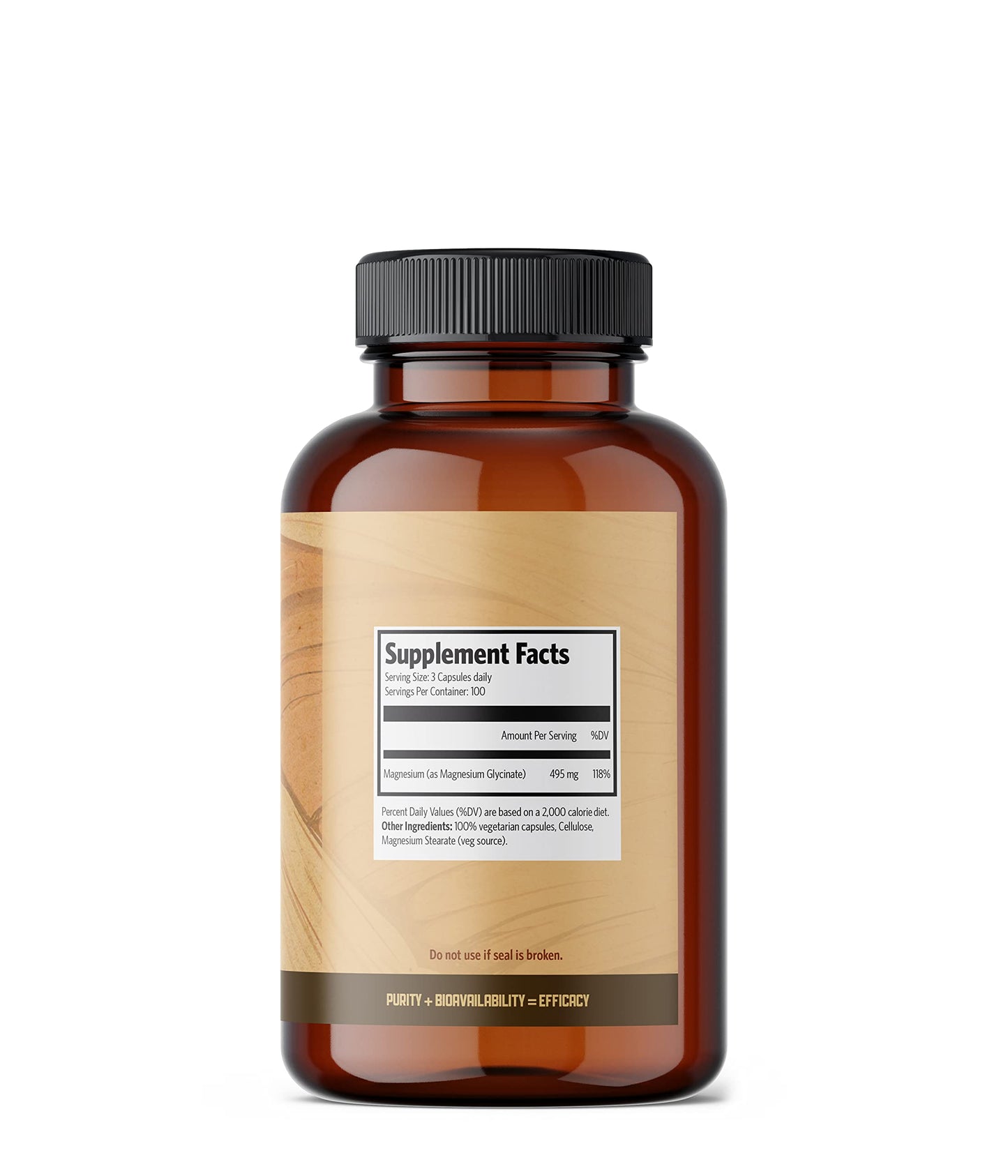 Magnesium Glycinate 165mg – 300 Caps | Made in Canada