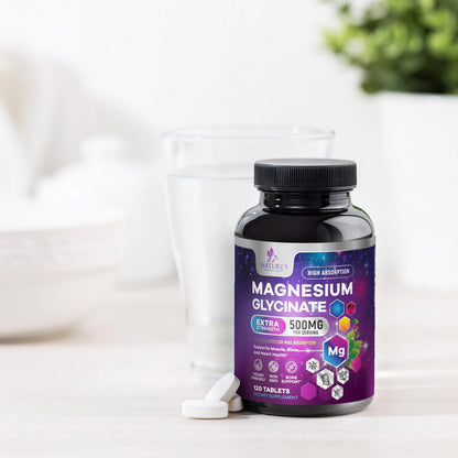 Magnesium Glycinate 250mg - 120 Tablets | Chelated & Purified | Supports Sleep, Heart Health, Muscles & Bones | Best Absorption | Made in USA
