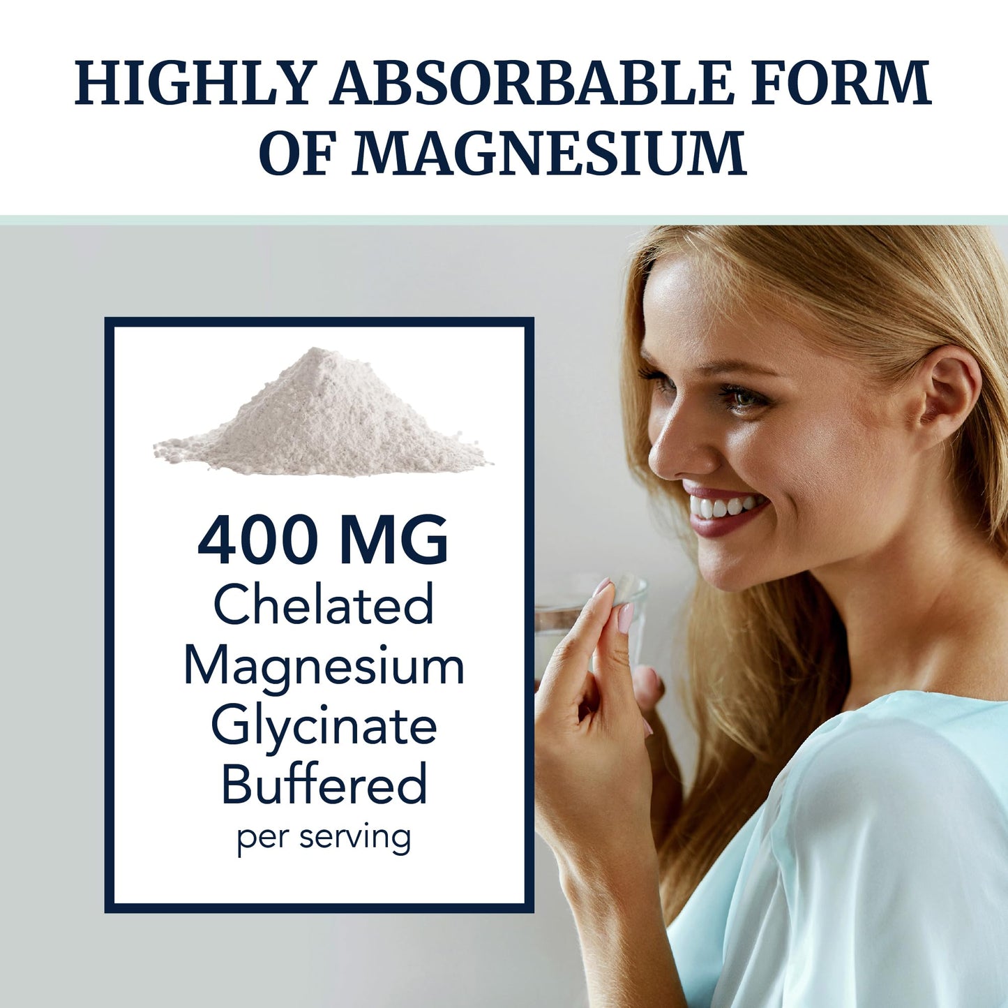 Magnesium Glycinate 400mg – Chelated Magnesium for Sleep, Calm & Muscle Support | 120 Ct