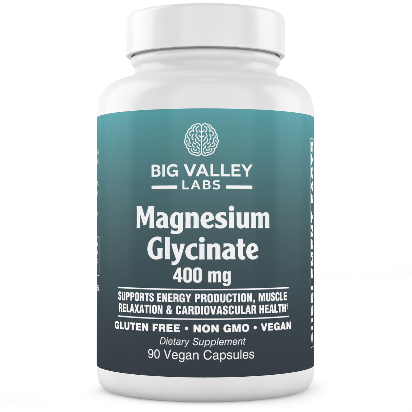 Magnesium Glycinate 400 mg – High-Absorption Chelated Magnesium, 90 Capsules | Big Valley Labs