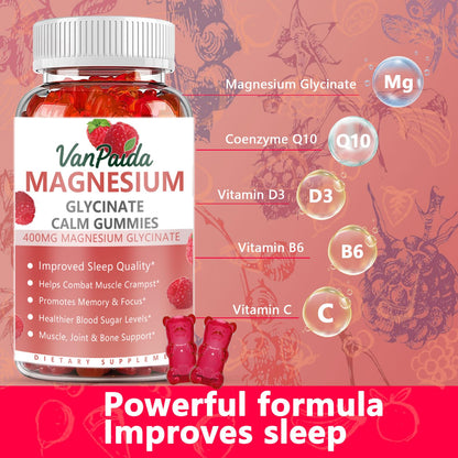 Magnesium Glycinate 400mg Gummies – Sleep, Calm & Muscle Support
