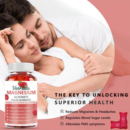Magnesium Glycinate 400mg Gummies – Sleep, Calm & Muscle Support