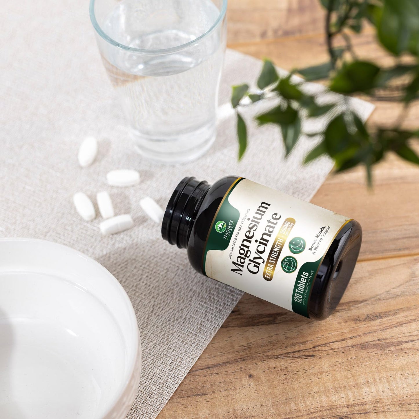 Magnesium Glycinate 500mg – Ultra Absorption (120 Tablets) | Supports Bones & Muscles