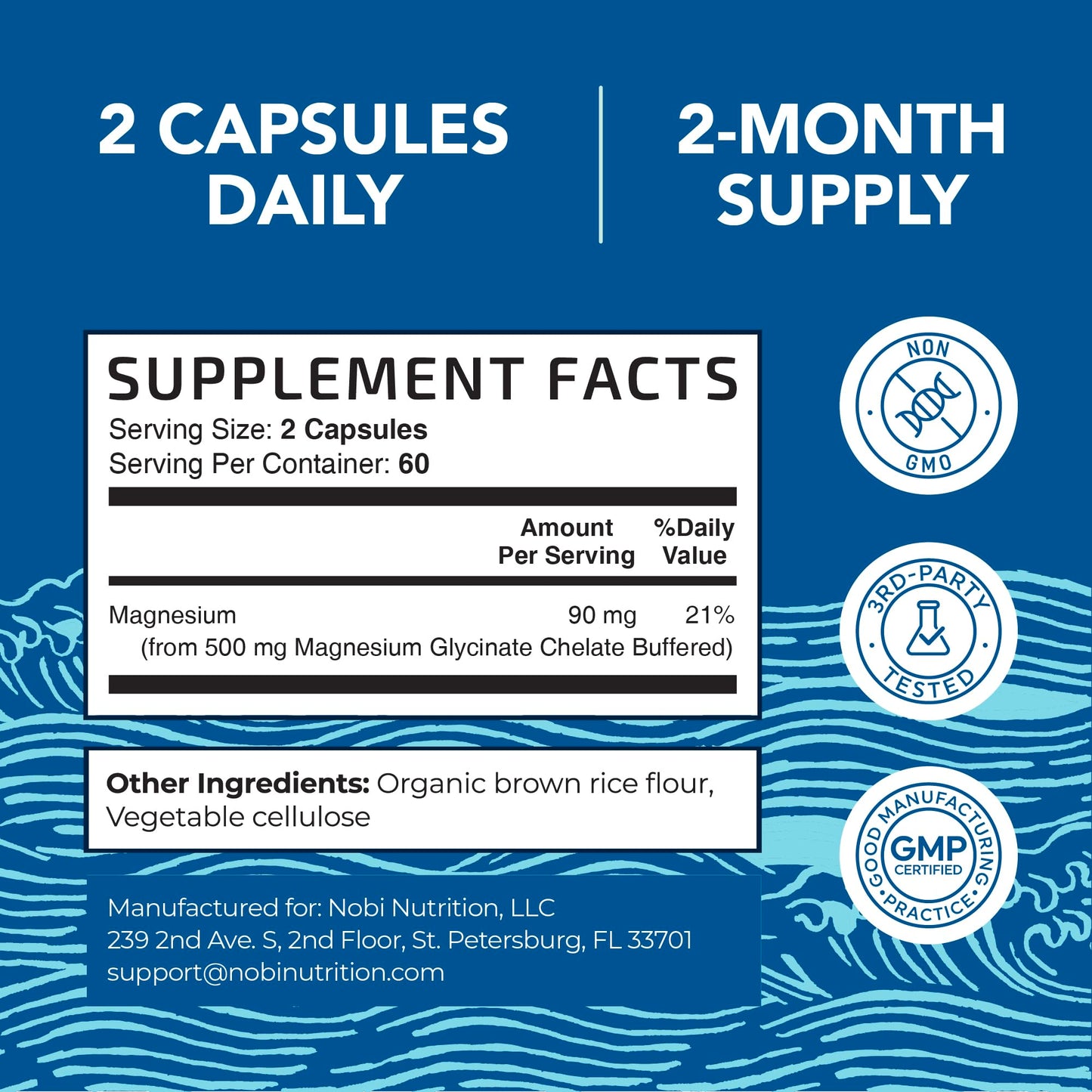 Magnesium Glycinate 500mg | High Absorption Chelated Bisglycinate 120ct