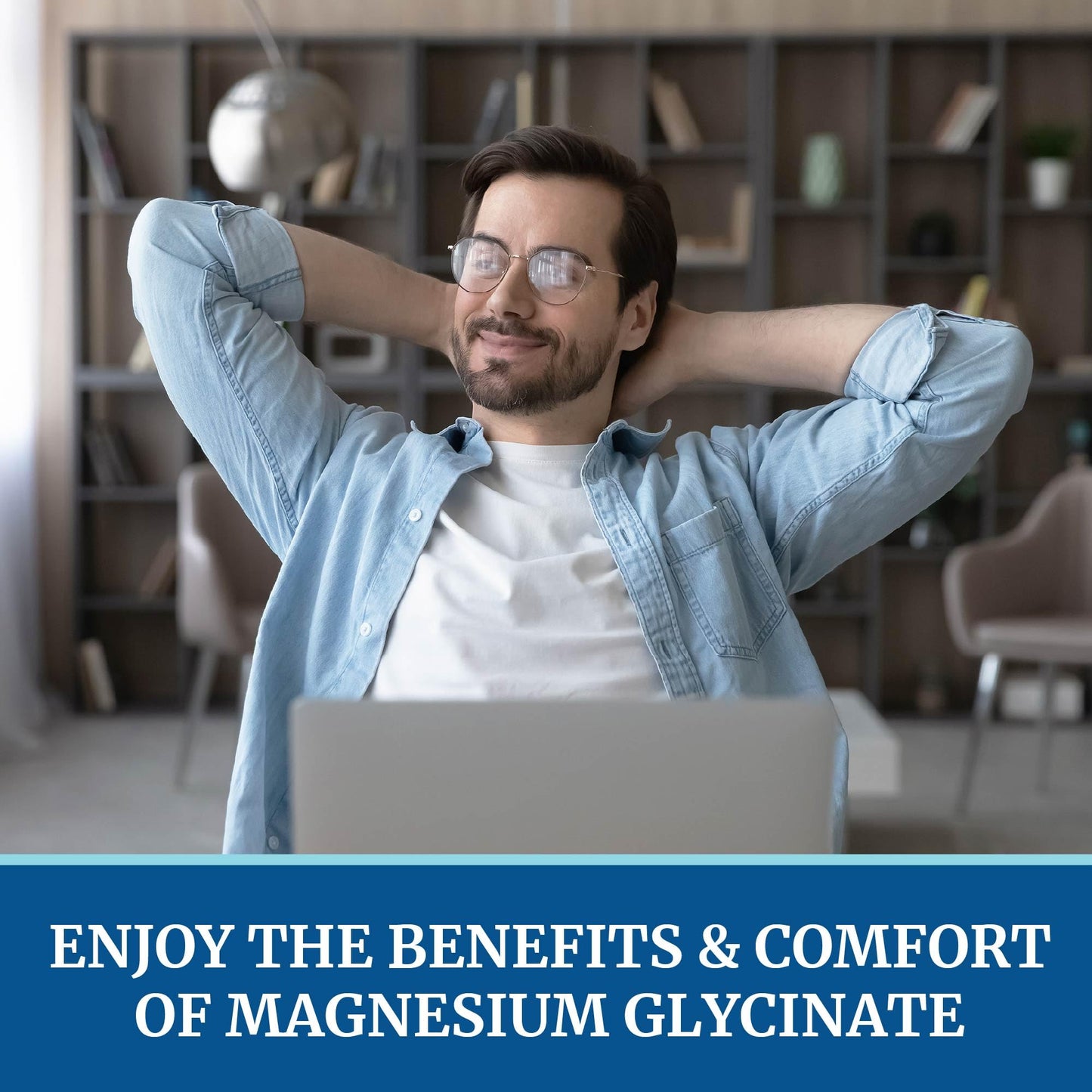 Magnesium Glycinate 500mg | Chelated, High-Absorption Mg Glycinate | 240ct