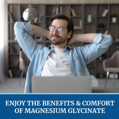 Magnesium Glycinate 500mg | Chelated, High-Absorption Mg Glycinate | 240ct