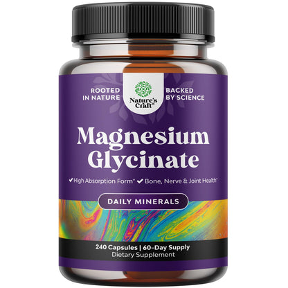 High Absorption Magnesium Glycinate 500mg Capsules | Sleep, Nerve & Muscle Support