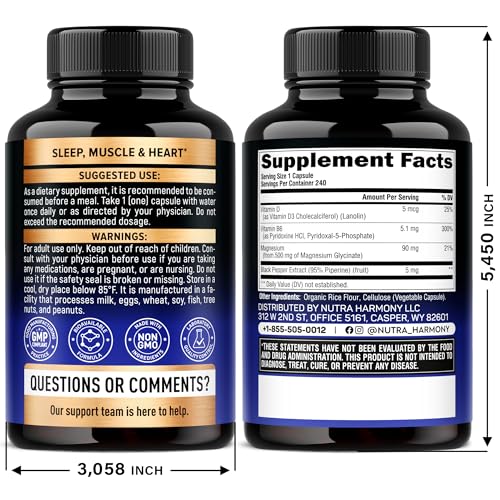Magnesium Glycinate 500 mg – 98% Absorption | Sleep, Muscles & Heart Health | USA Made