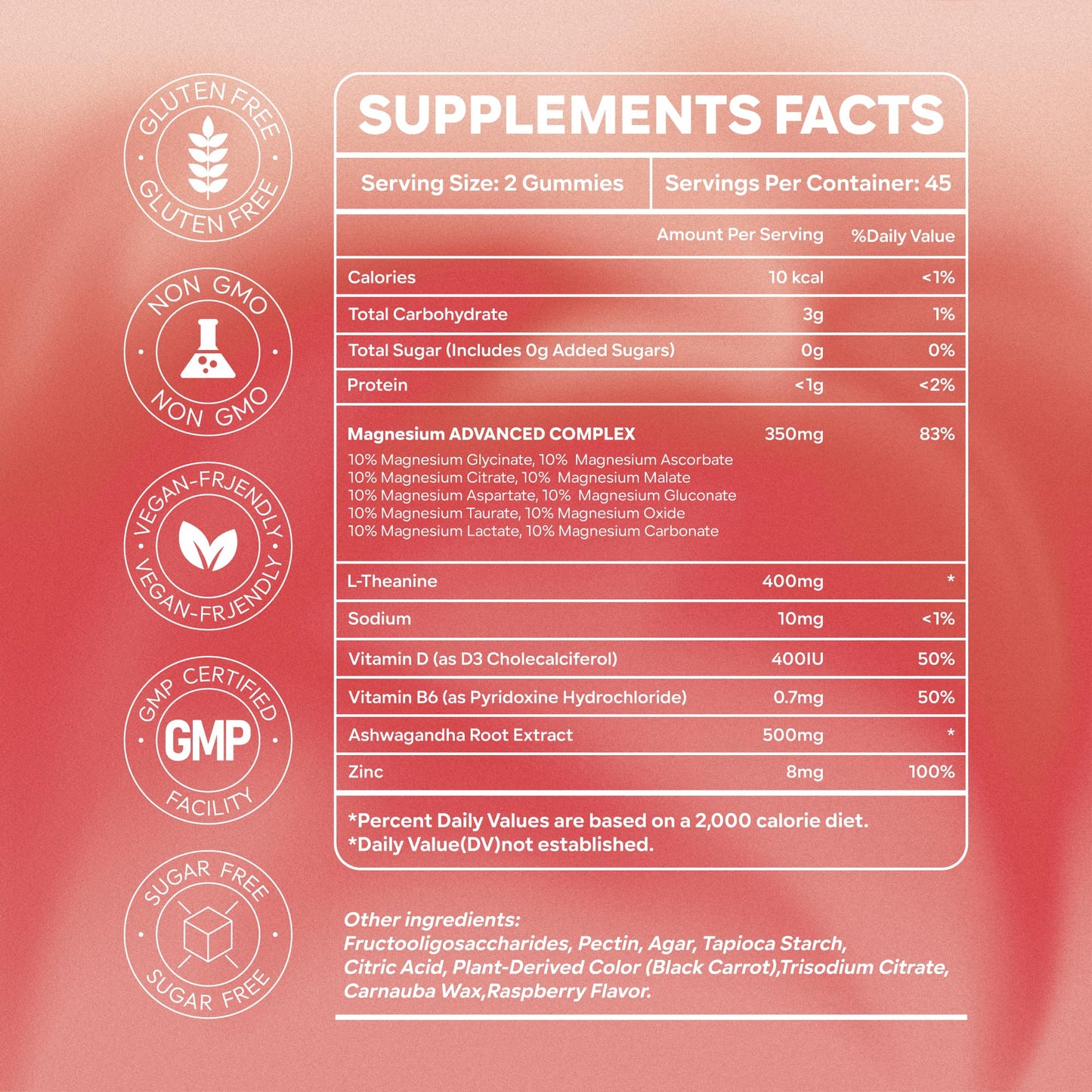 Magnesium Glycinate Gummies – 16-in-1 Magnesium Complex, Sugar-Free, 90 Servings