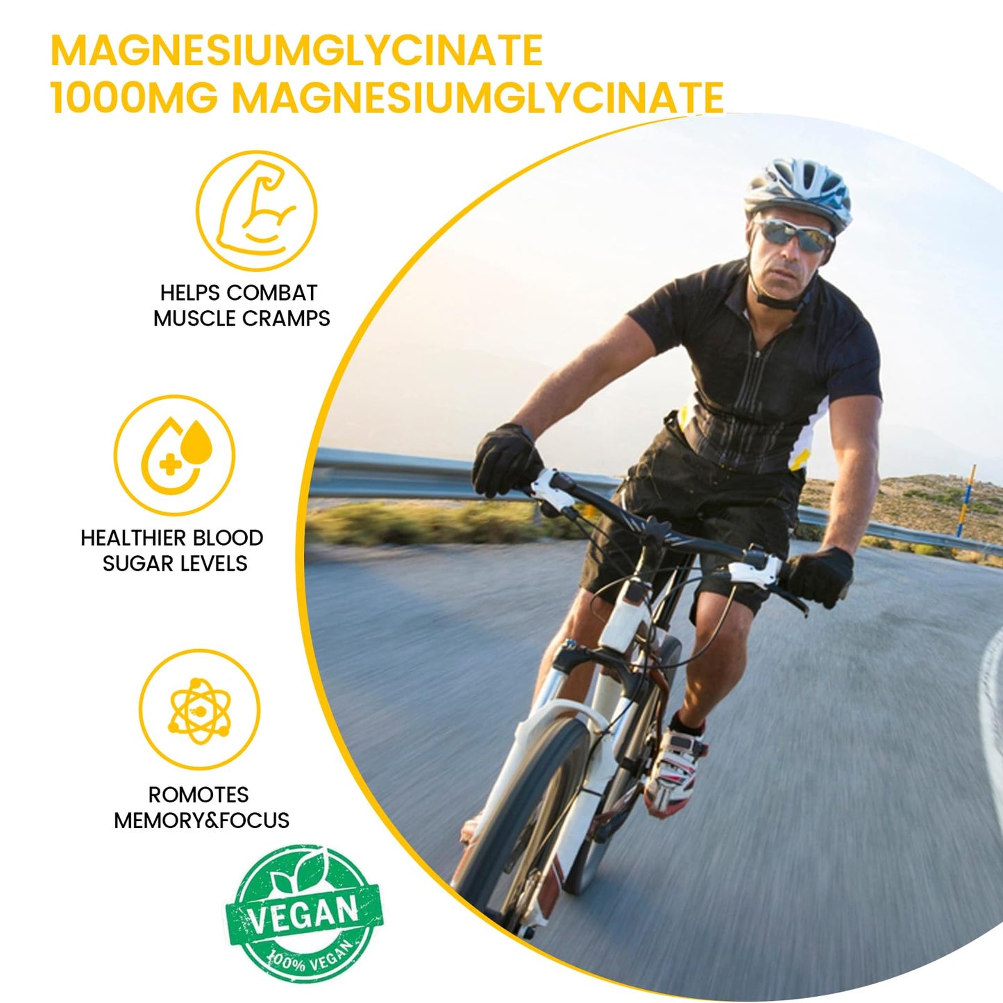 Magnesium Glycinate Gummies 1000mg - 90 Ct | Calm Mood, Sleep Support | Mango Pineapple