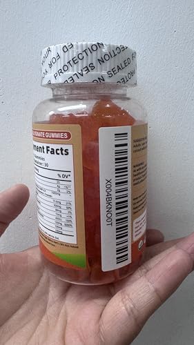 Magnesium Glycinate Gummies 1000mg – Sugar Free, Vitamin D, B6, CoQ10 | 60 Orange Gummies