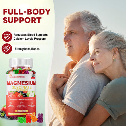 (2 Pack) Magnesium Glycinate Gummies 400mg – Sugar Free, Vegan, Non-GMO