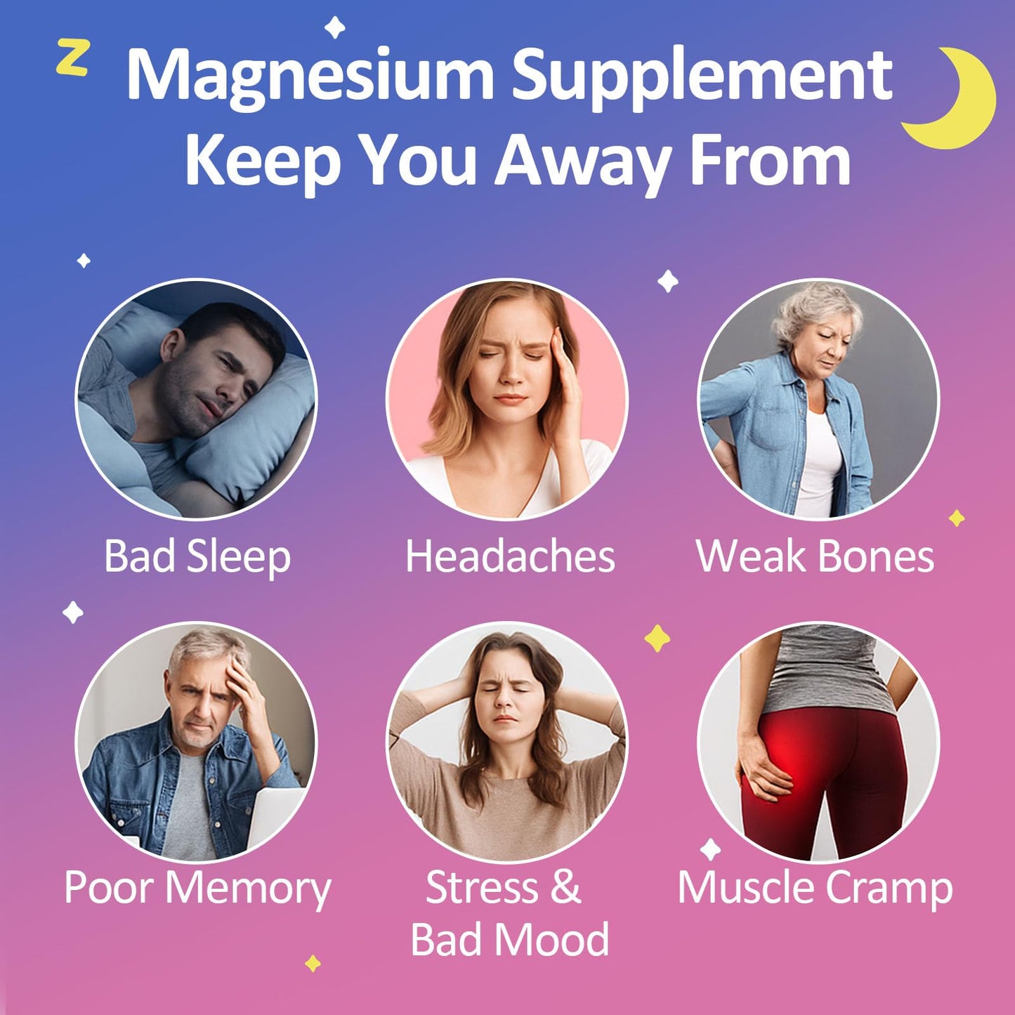 Magnesium Glycinate Gummies 400mg – Sugar Free Vegan (60 Raspberry Chewables) | Sleep, Muscle & Memory Support
