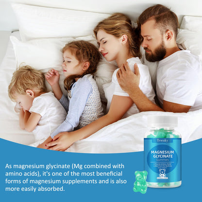 Magnesium Glycinate Gummies 500mg - Sugar-Free, Vegan, 60 Count | Sleep & Relaxation
