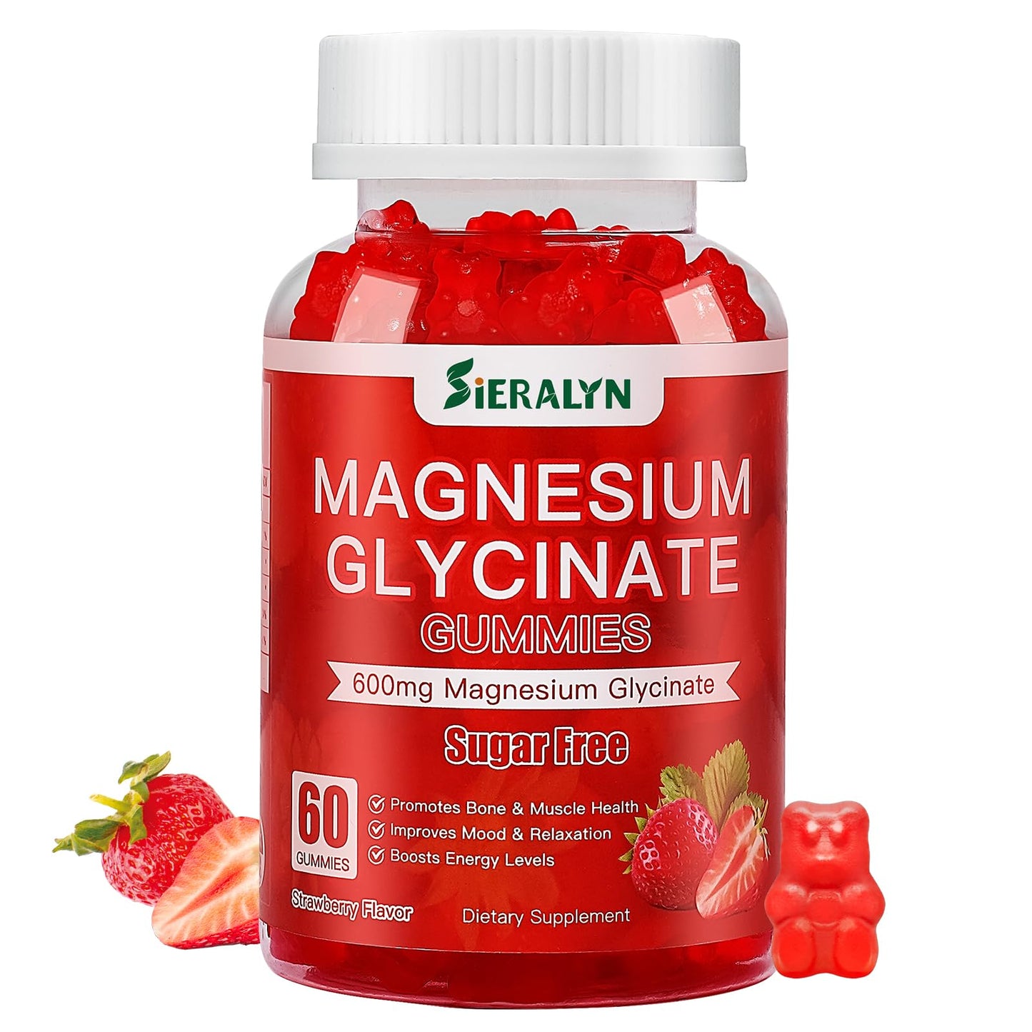 Magnesium Glycinate Gummies 600mg – Sugar Free, High Absorption