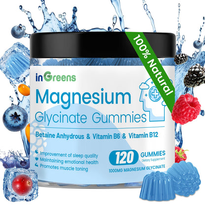 Magnesium Glycinate Gummies 700mg - 120 Count | Sleep, Relaxation & Focus Support