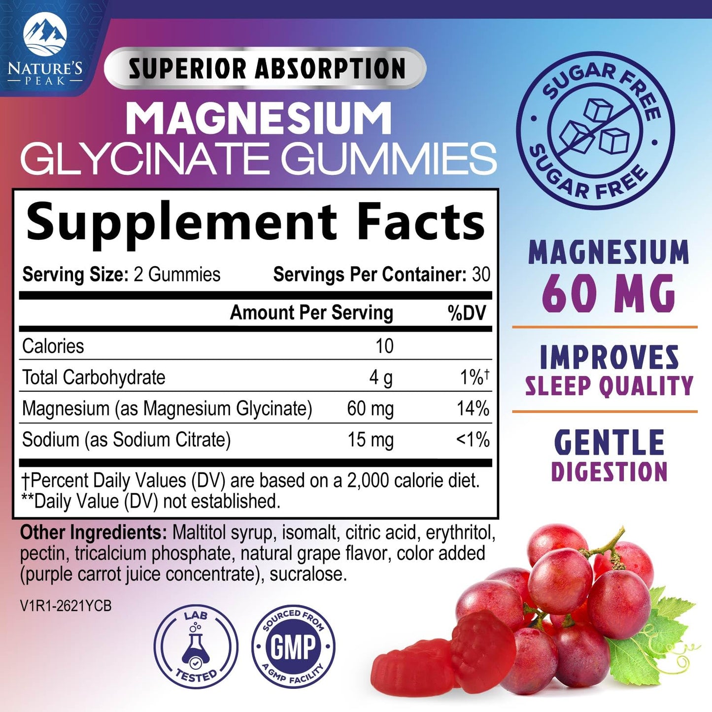 Magnesium Glycinate Gummies - Sugar Free | Sleep & Heart Health